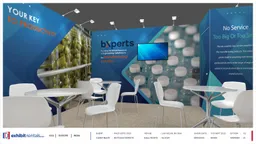 15x15 Inline booth design by Exhibit-Rentals